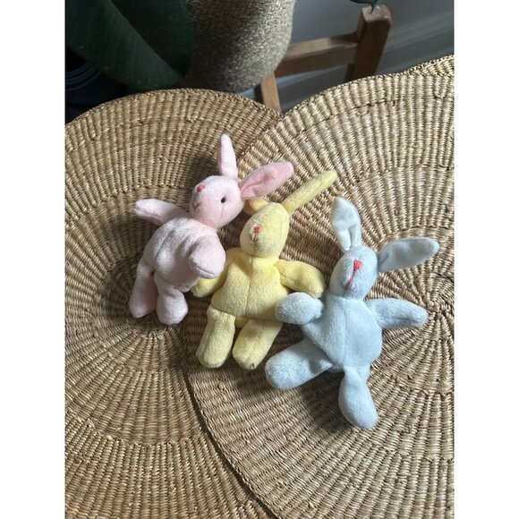 Beanie 3 piece Rabbit Easter bunny decor - Picture 1 of 9